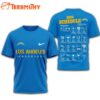 Los Angeles Chargers 2025 Football Schedule Unisex 3D Shirt