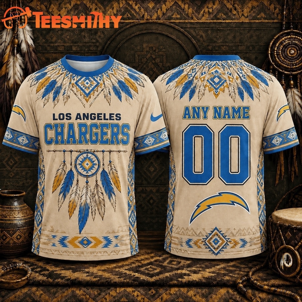 Los Angeles Chargers 2026 NFL Native American Heritage 3D Shirt