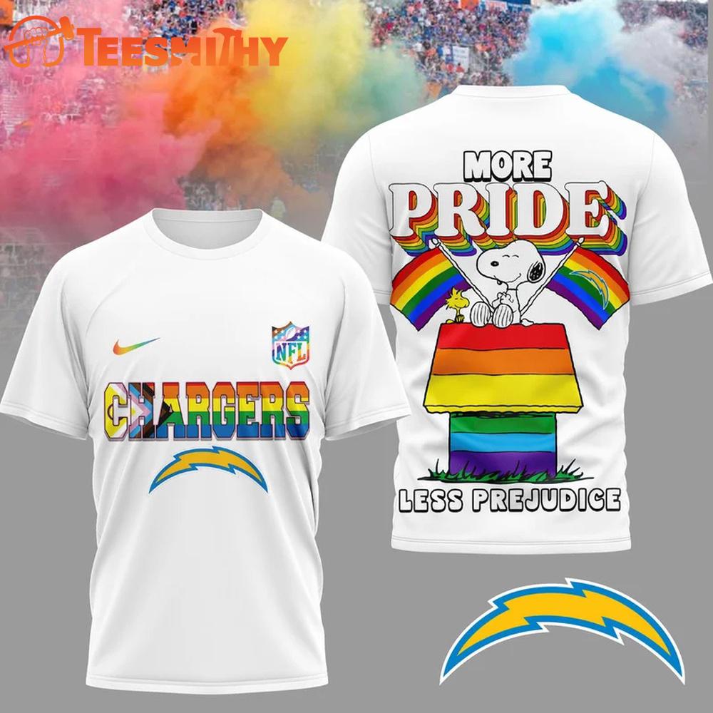 Los Angeles Chargers 2026 NFL Snoopy Pride Month 3D T-Shirt