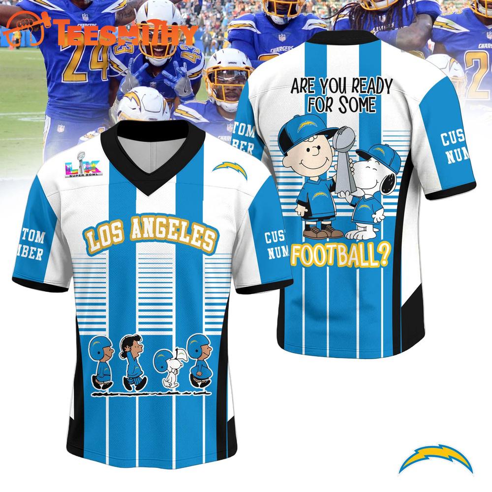 Los Angeles Chargers 2026 Super Bowl x Peanut Snoopy Football Jersey