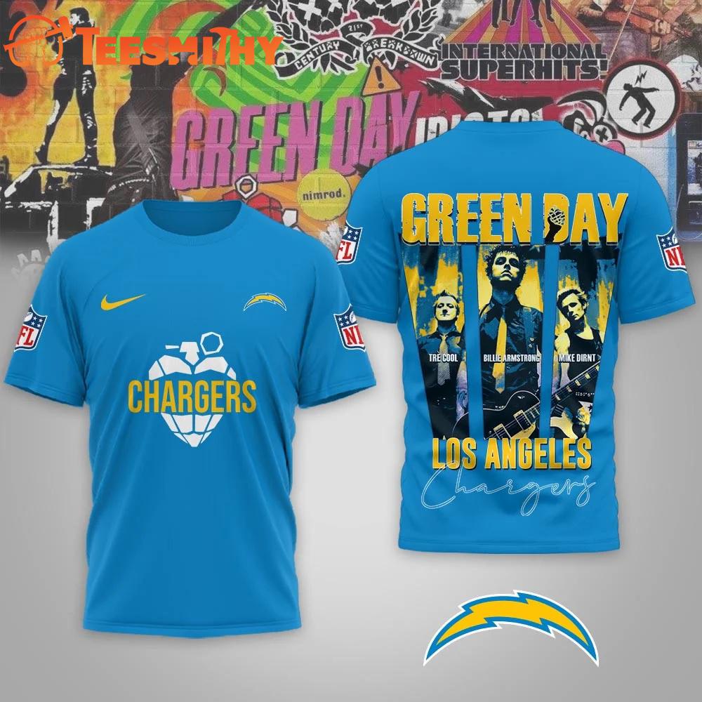 Los Angeles Chargers NFL Green Day x Super Bowl LX Special Edition 3D Shirt