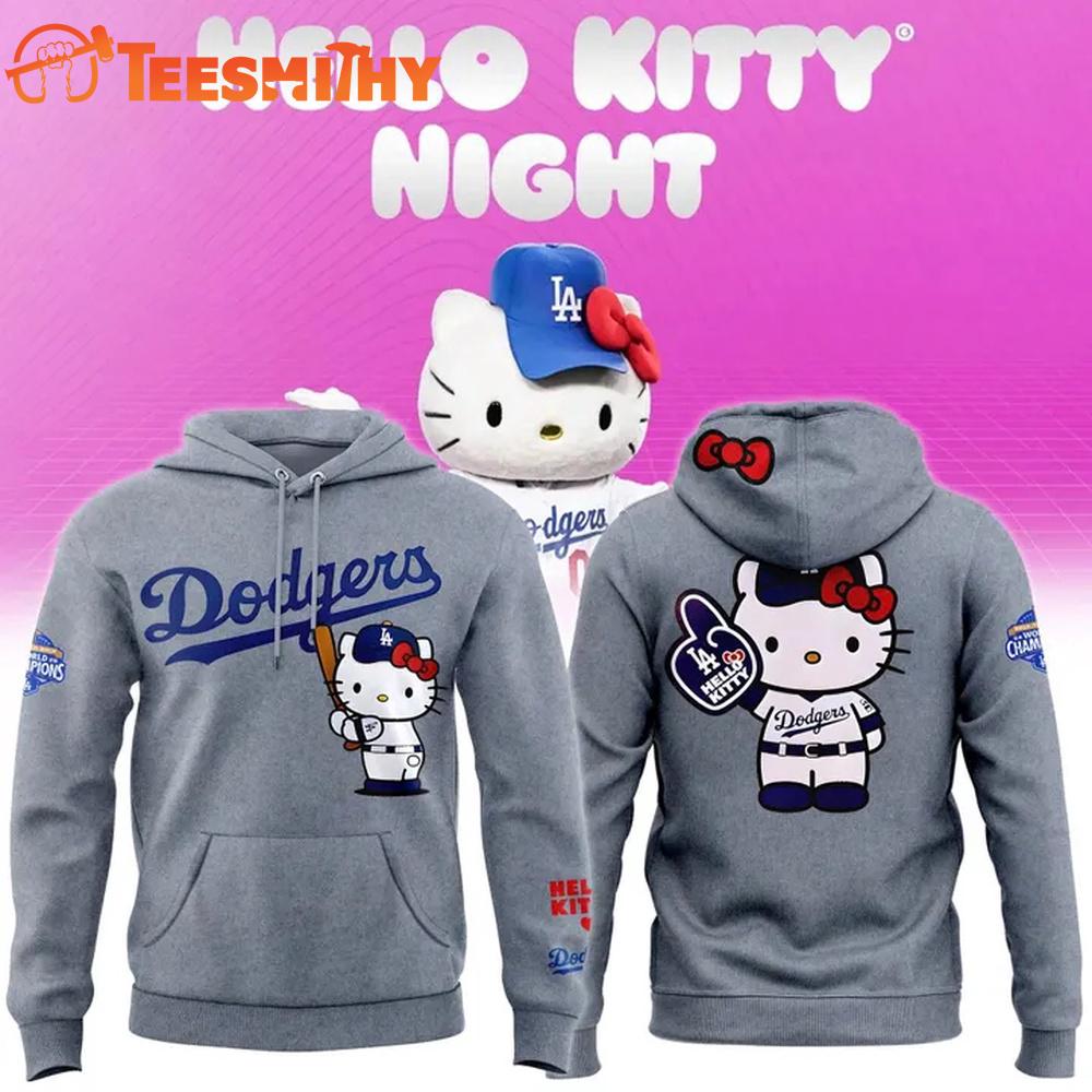 Los Angeles Dodgers 2026 Hello Kitty Limited Hoodie Shirt