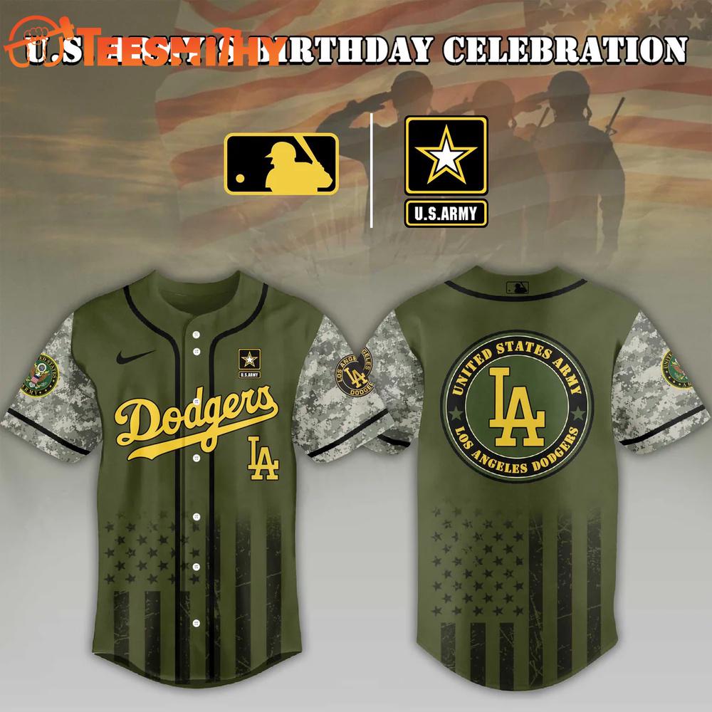 Los Angeles Dodgers 2026 US Army Birthday Baseball Jersey Shirt