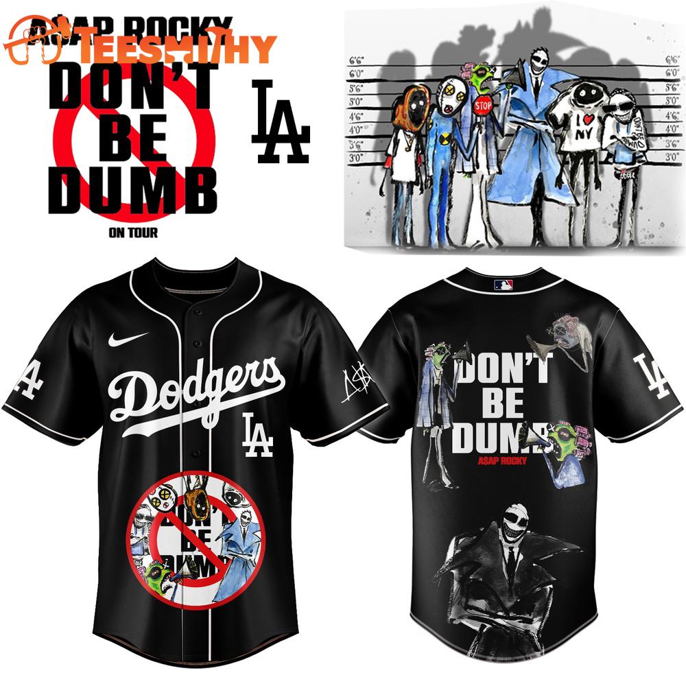 Los Angeles Dodgers ASAP Rocky Don’t Be Dumb Tour 2026 Baseball Jersey