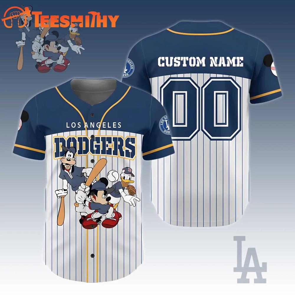 Los Angeles Dodgers Cartoon Mickey Mouse 2026 Baseball Jersey