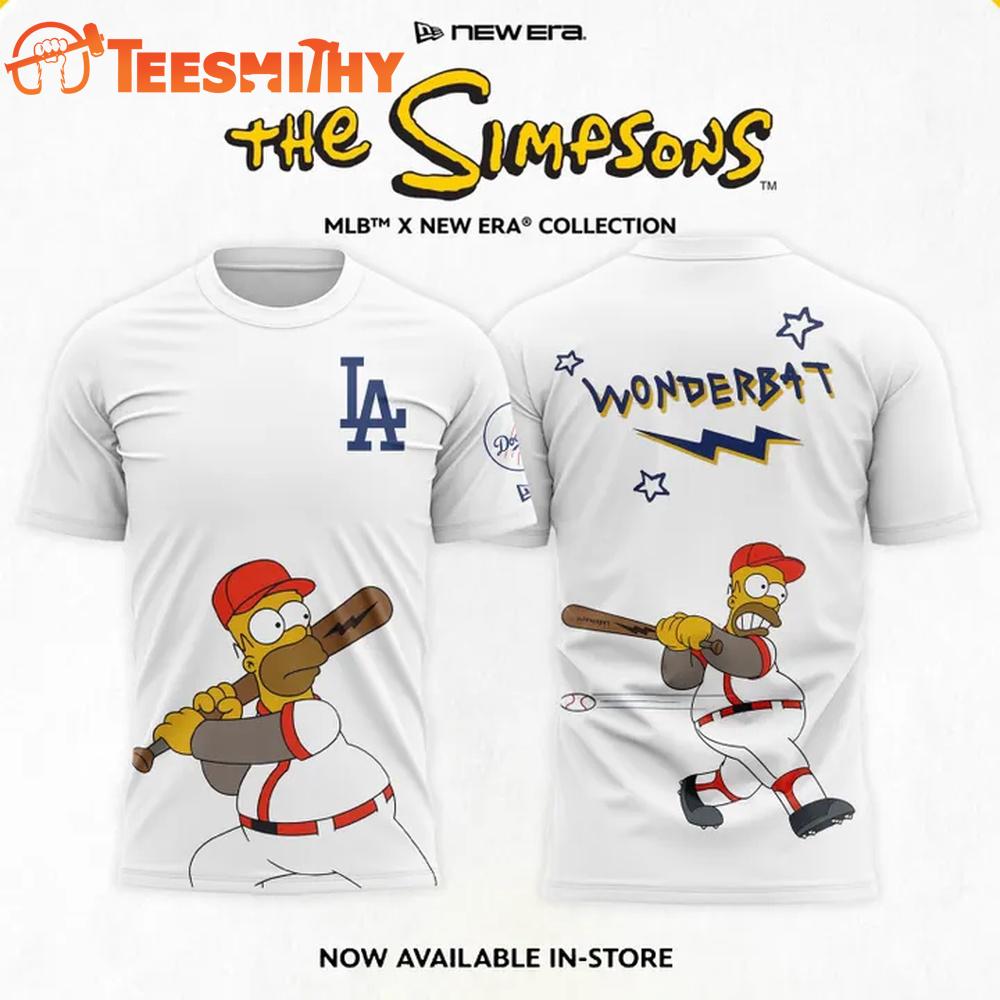 Los Angeles Dodgers MLB Simpsons Wonderbat New Era T shirt