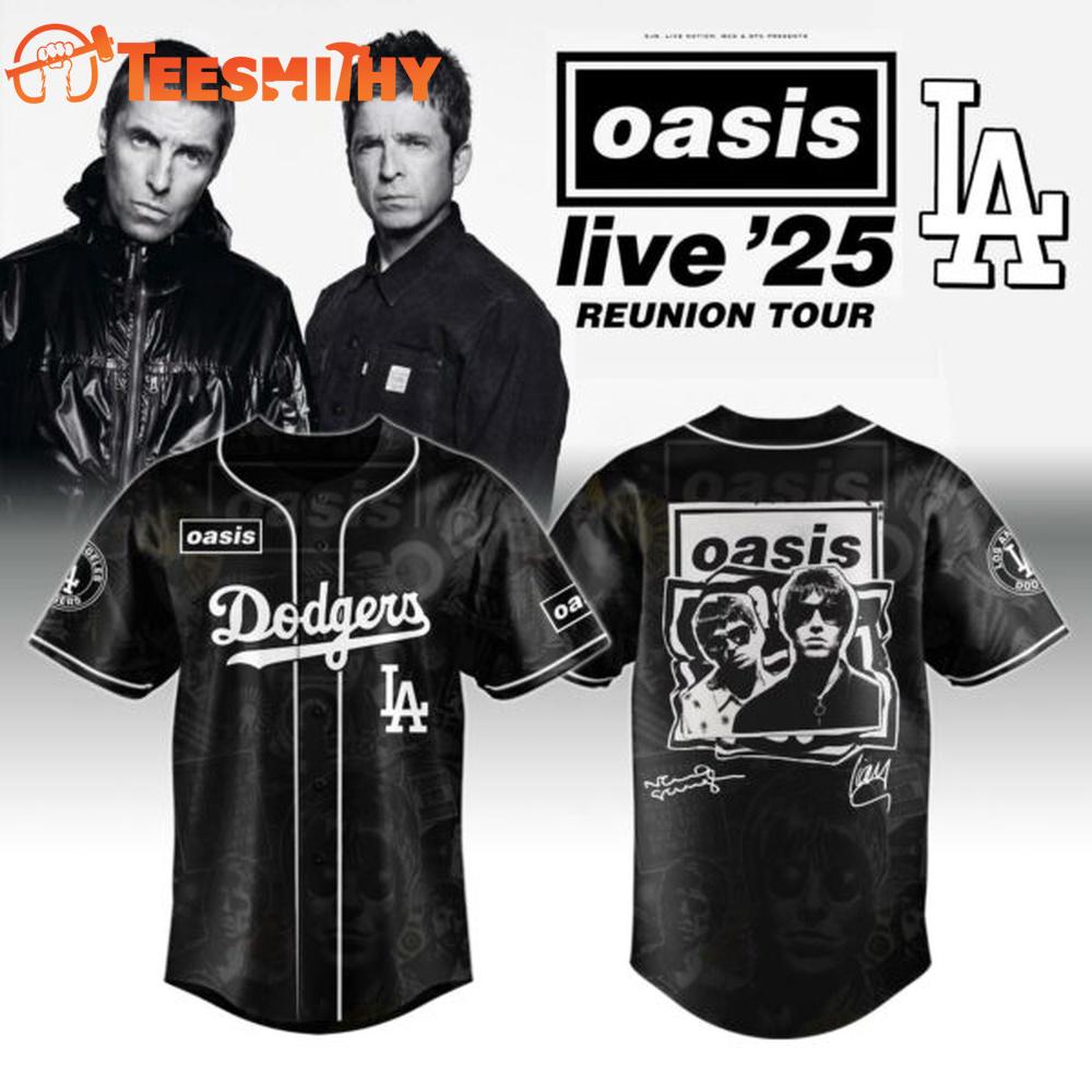 Los Angeles Dodgers Oasis Reunion Tour ‘25 Baseball Jersey Los Angeles Dodgers Oasis Reunion Tour ‘25 Baseball Jersey