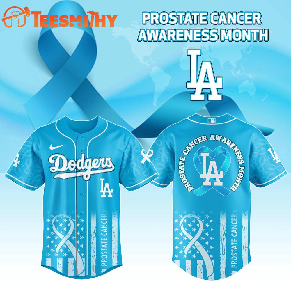 Los Angeles Dodgers Prostate Cancer Awareness 2025 Baseball Jersey