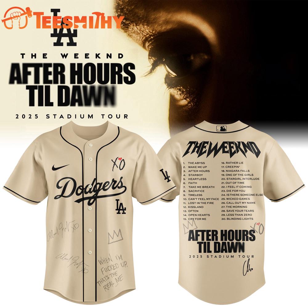 Los Angeles Dodgers The Weeknd After Hours Til Dawn 2025 Baseball Jersey Los Angeles Dodgers The Weeknd After Hours Til Dawn 2025 Baseball Jersey