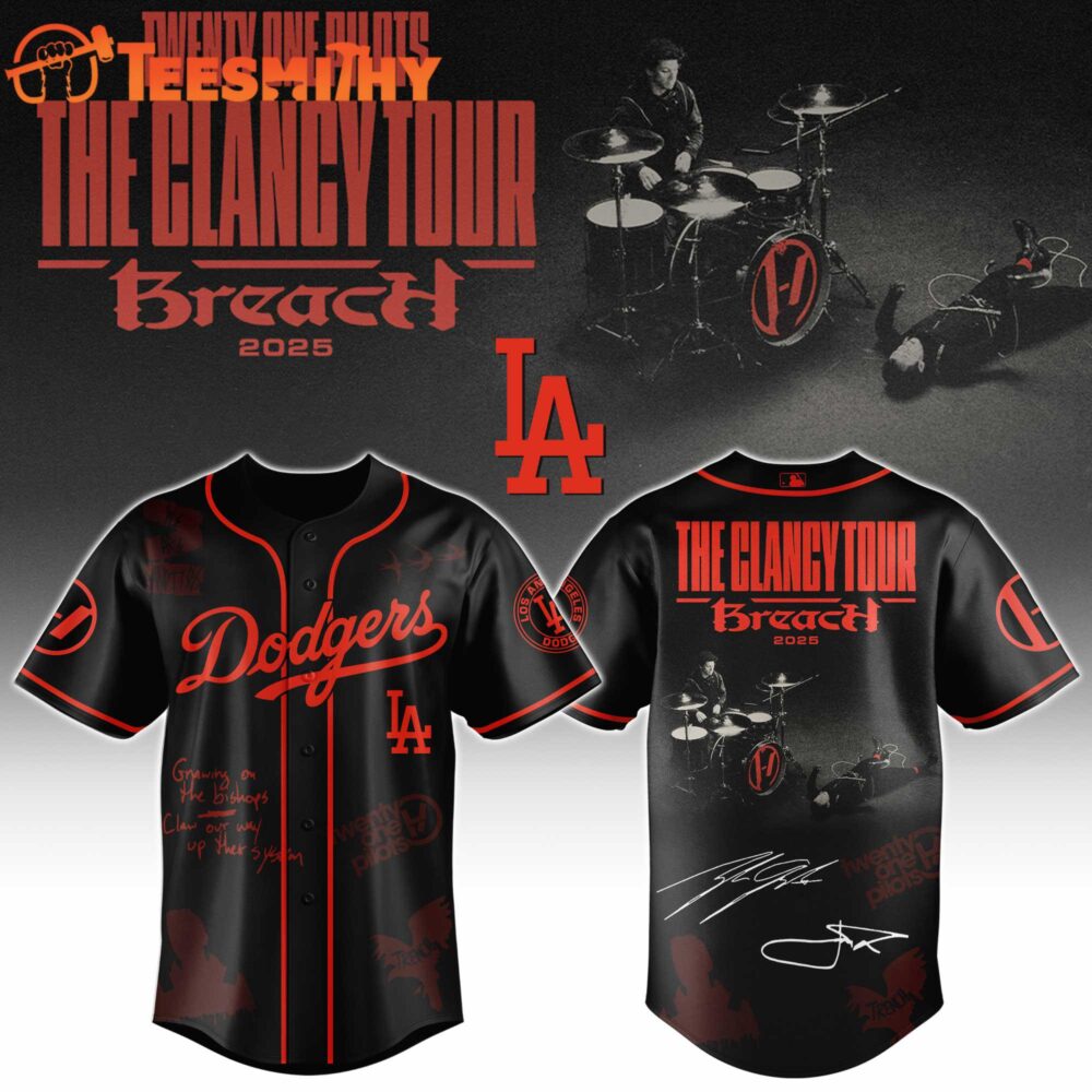 Los Angeles Dodgers Twenty One Pilots The Clancy World Tour Baseball Jersey