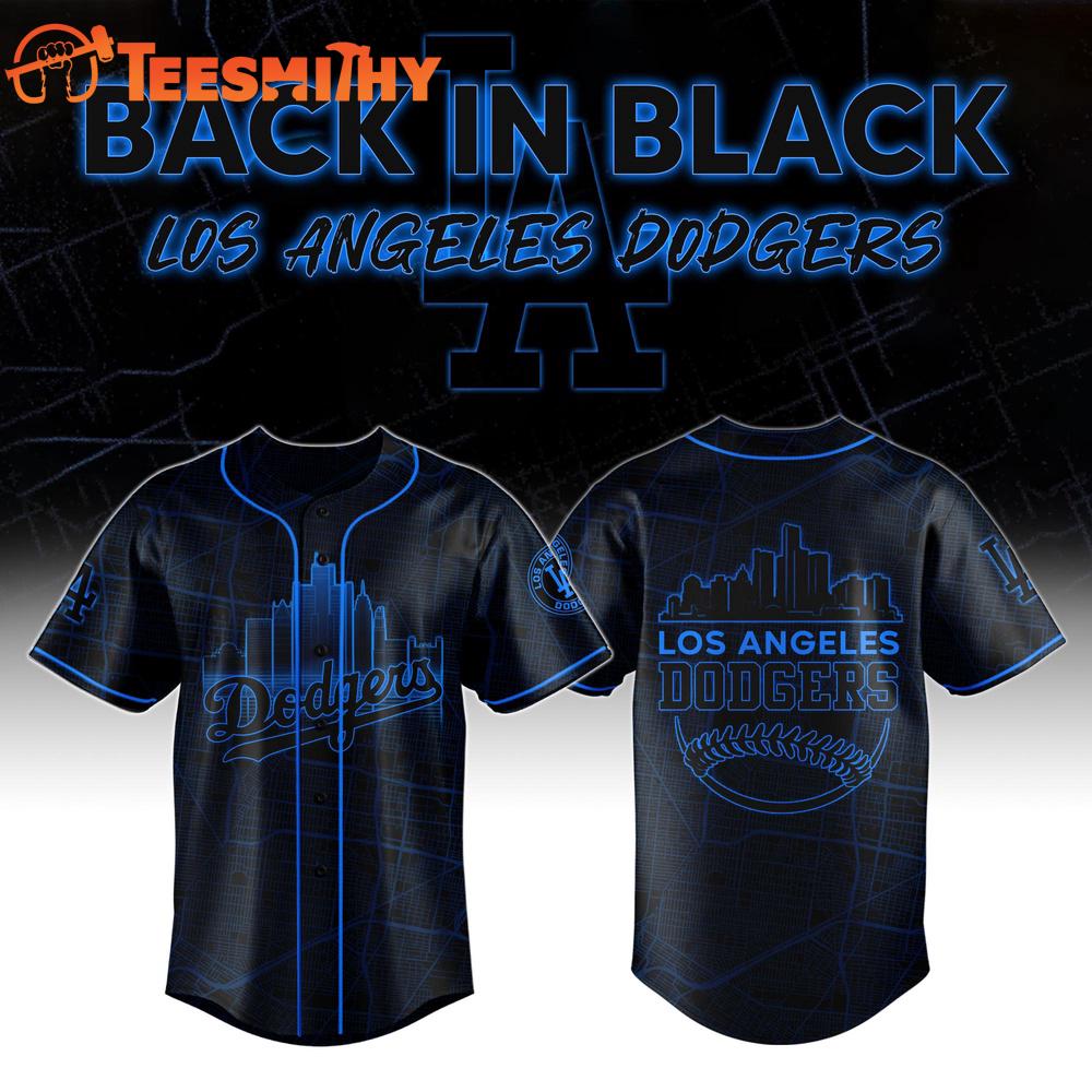 Los Angeles Dodgers x Back In Black Custom Baseball Jersey
