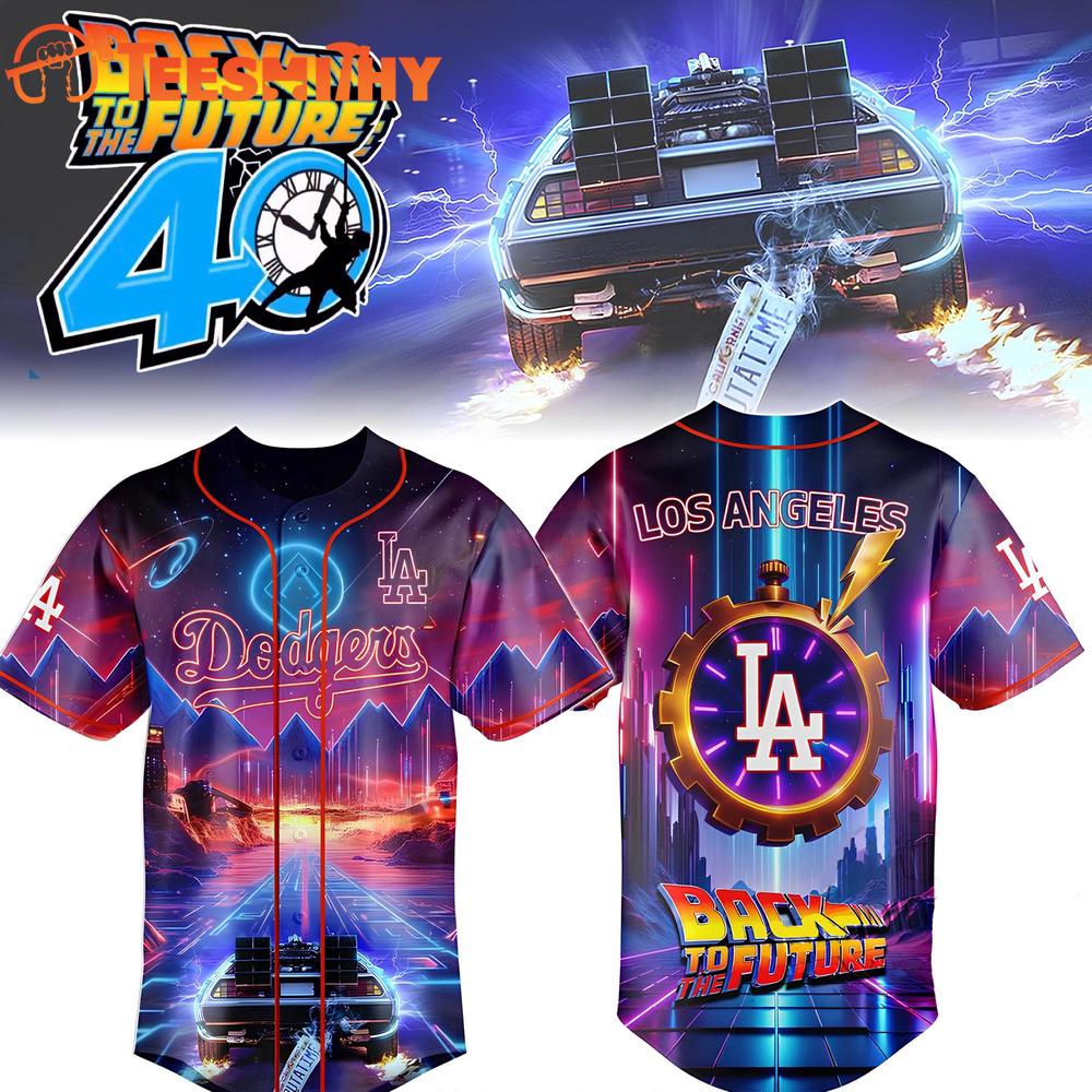 Los Angeles Dodgers x Back To The Future Custom Baseball Jersey