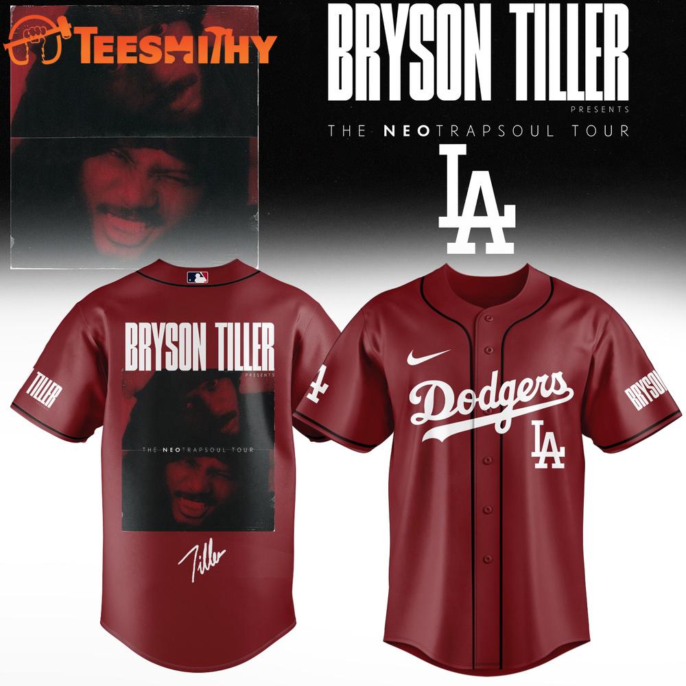 Los Angeles Dodgers x Bryson Tiller The Neo Trapsoul Tour Signature 2026 Baseball Jersey
