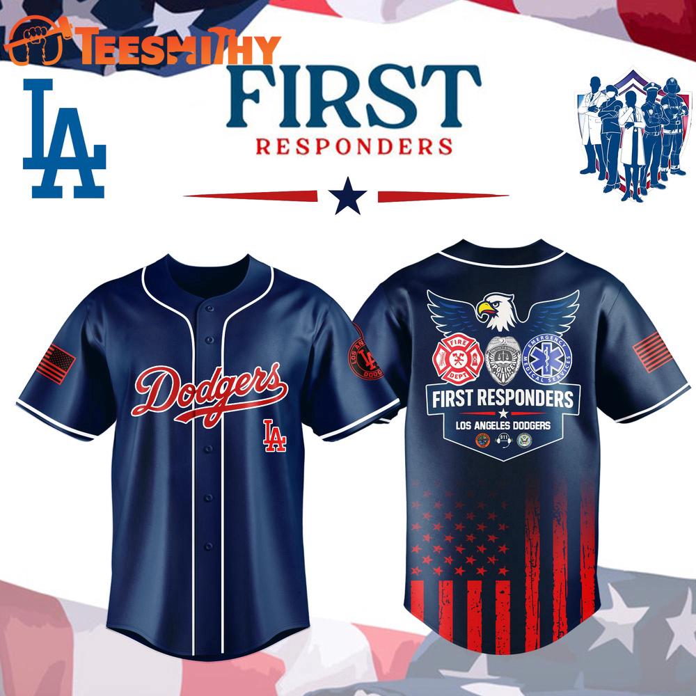 Los Angeles Dodgers x First Responders Night Custom Baseball Jersey