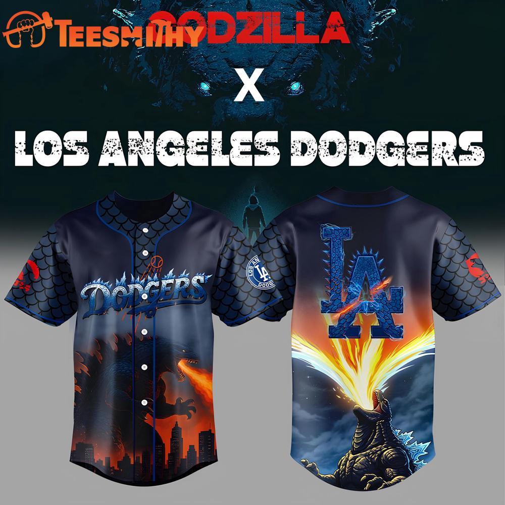 Los Angeles Dodgers x Godzilla Baseball Jersey