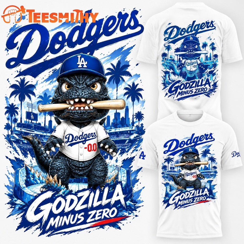 Los Angeles Dodgers x Godzilla Minus Zero 2026 Graphic T Shirt