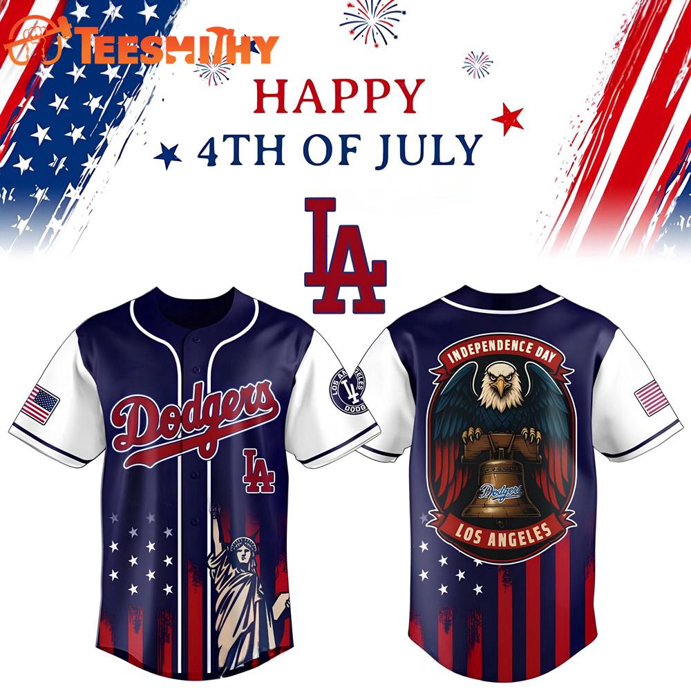 Los Angeles Dodgers x Independence Day Limited Edition Custom Baseball Jersey