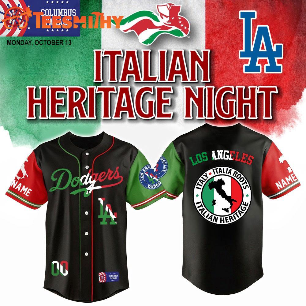 Los Angeles Dodgers x Italian Heritage Night Custom Baseball Jersey