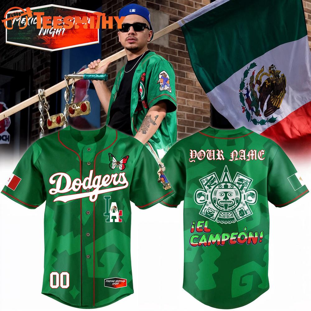 Los Angeles Dodgers x Mexican Heritage Celebration Custom Baseball Jersey