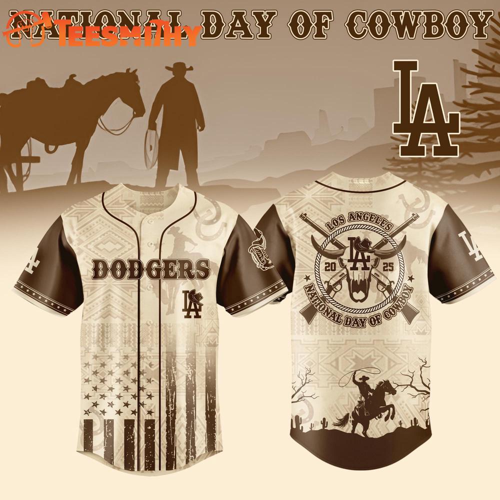 Los Angeles Dodgers x National Day of Cowboy Custom Baseball Jersey