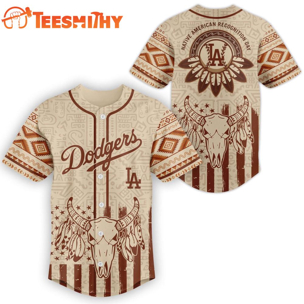 Los Angeles Dodgers x Native American Custom Baseball Jersey