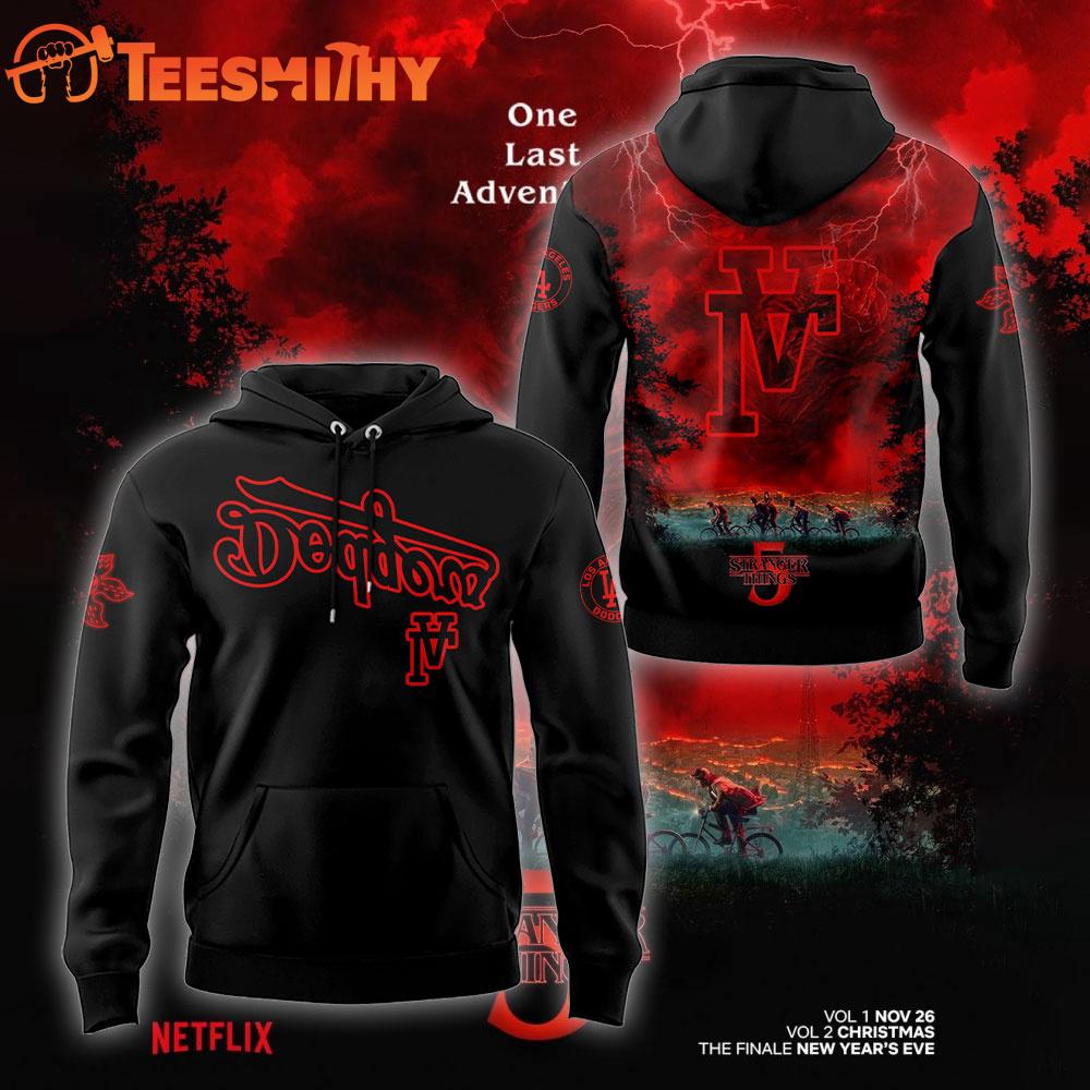 Los Angeles Dodgers x Stranger Things 5 Hoodie Los Angeles Dodgers x Stranger Things 5 Hoodie