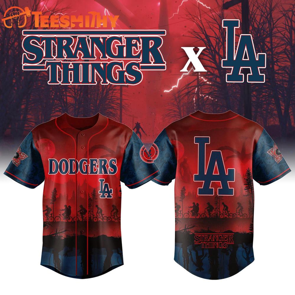Los Angeles Dodgers x Stranger Things Baseball Jersey