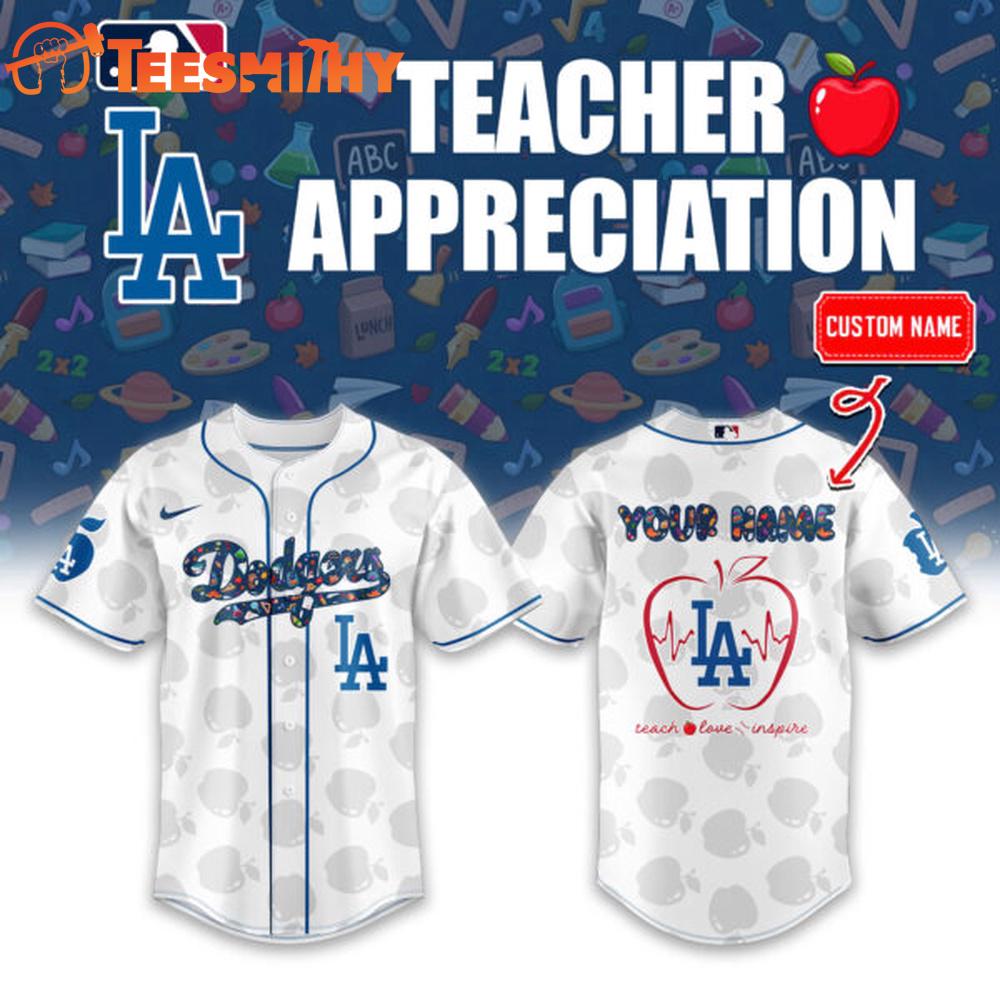 Los Angeles Dodgers x Teacher Appreciation Night White Jersey Shirt