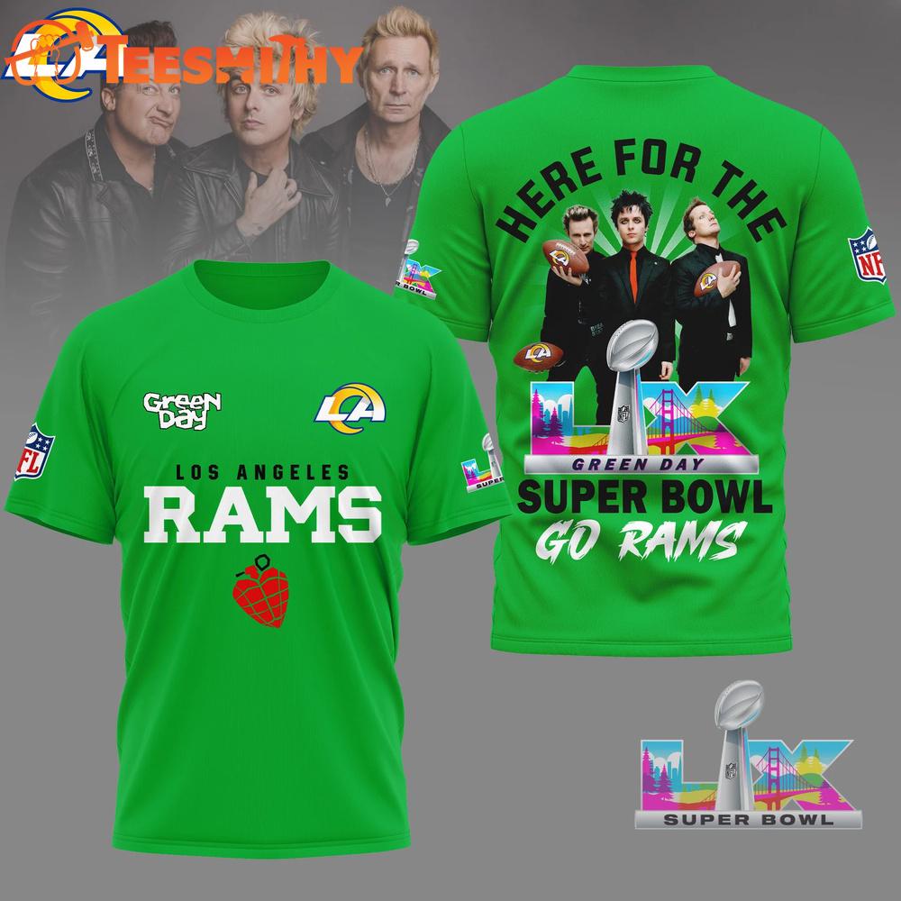 Los Angeles Rams 2026 NFL Green Day Super Bowl Limited Edition Special New 3D Shirt
