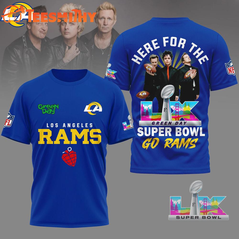 Los Angeles Rams 2026 NFL Green Day Super Bowl Limited Edition T Shirt