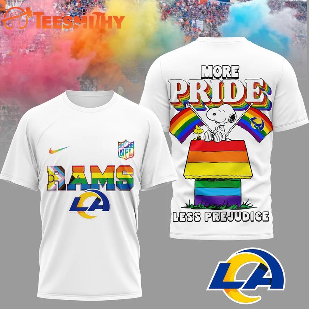 Los Angeles Rams 2026 NFL Snoopy Pride Month 3D T-Shirt