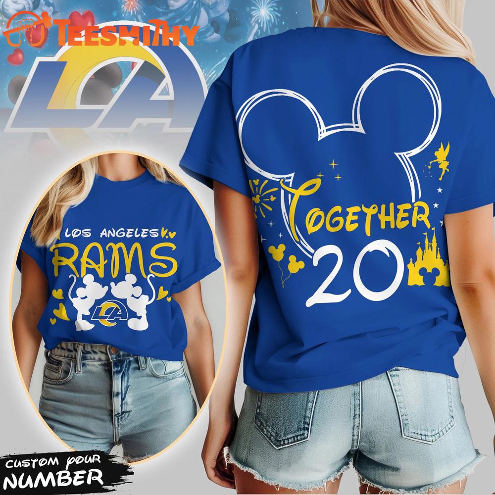Los Angeles Rams 2026 NFL Valentine Mickey Unisex 3D Shirt