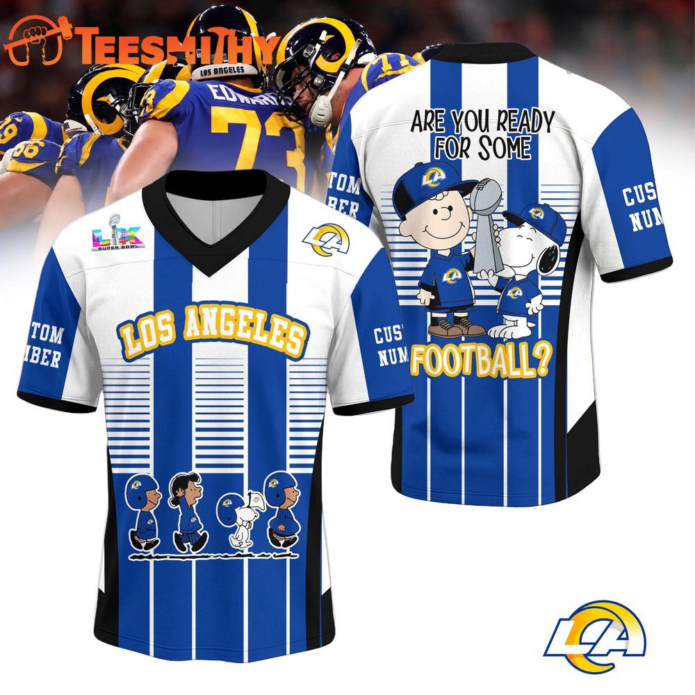 Los Angeles Rams 2026 Super Bowl x Peanut Snoopy Football Jersey