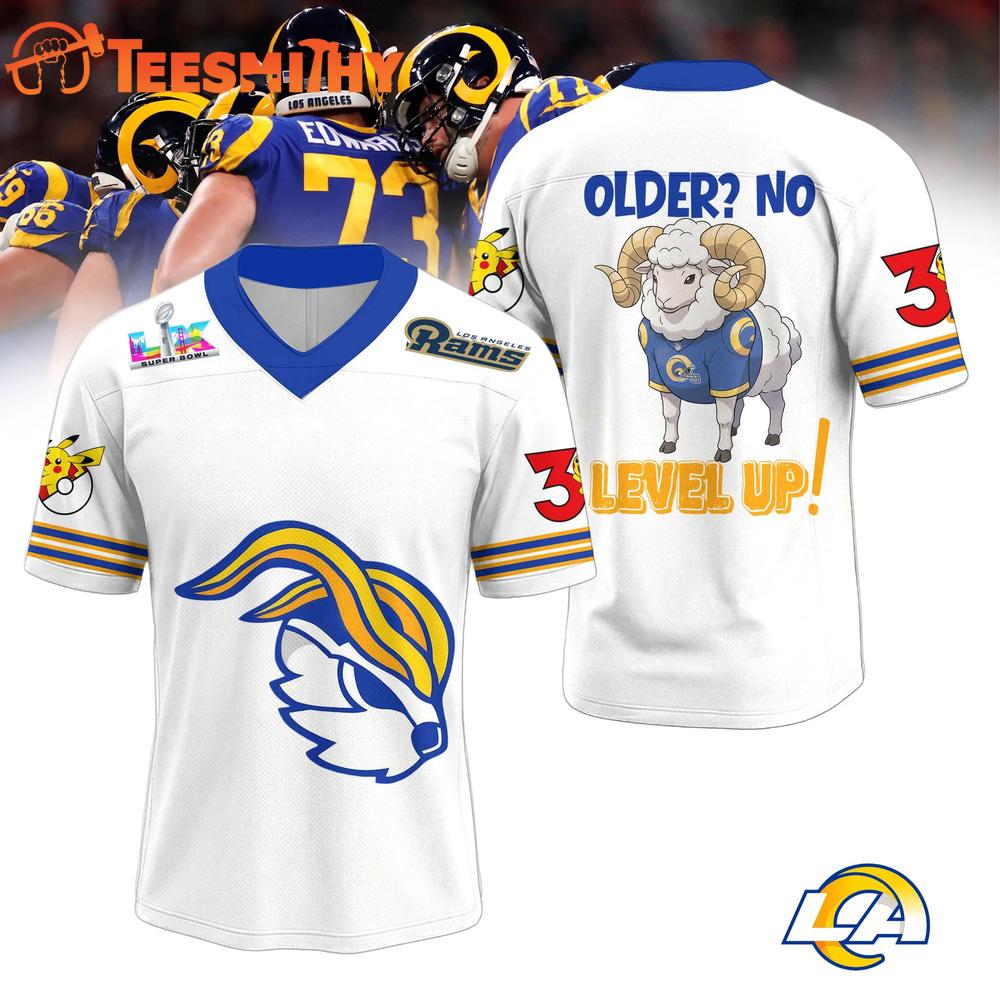 Los Angeles Rams 2026 Super Bowl x Pokemon 30th Anniversary Football Jersey