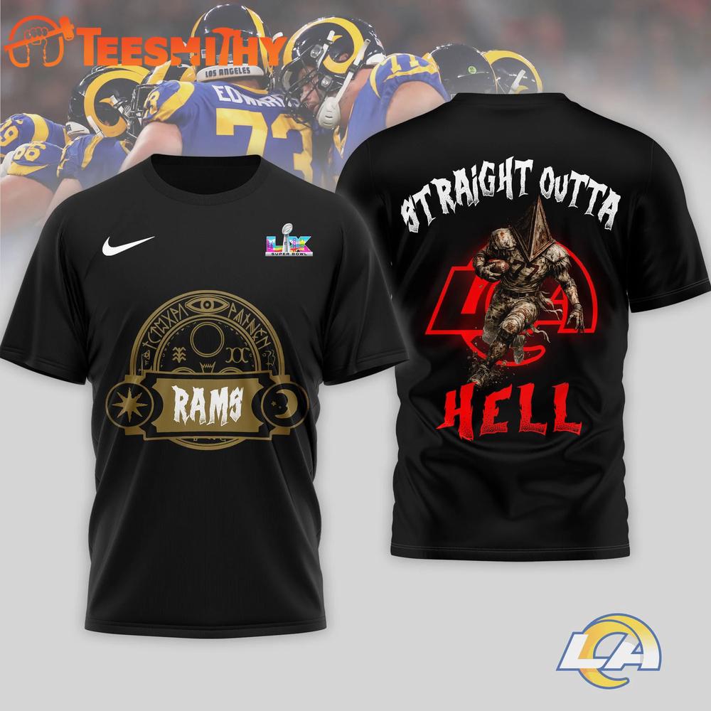 Los Angeles Rams NFL 2026 Super Bowl x Silent Hill 3D Shirt
