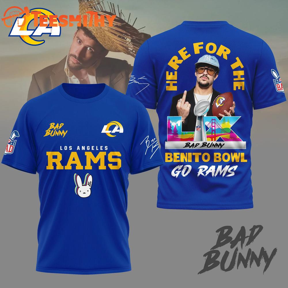 Los Angeles Rams NFL Benito Bowl LX 2026 Go Rams 3D Shirt
