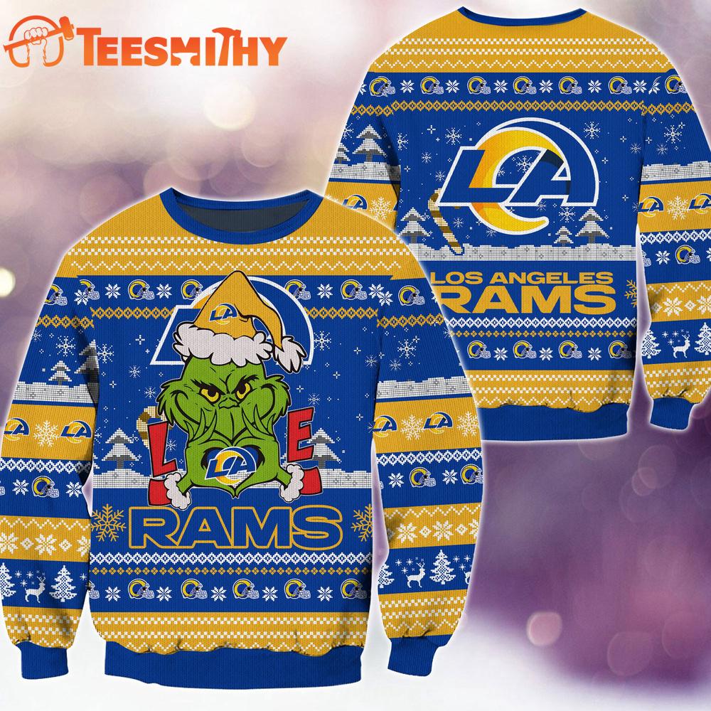 Los Angeles Rams NFL Grinch Football Limited Ugly Christmas Sweater
