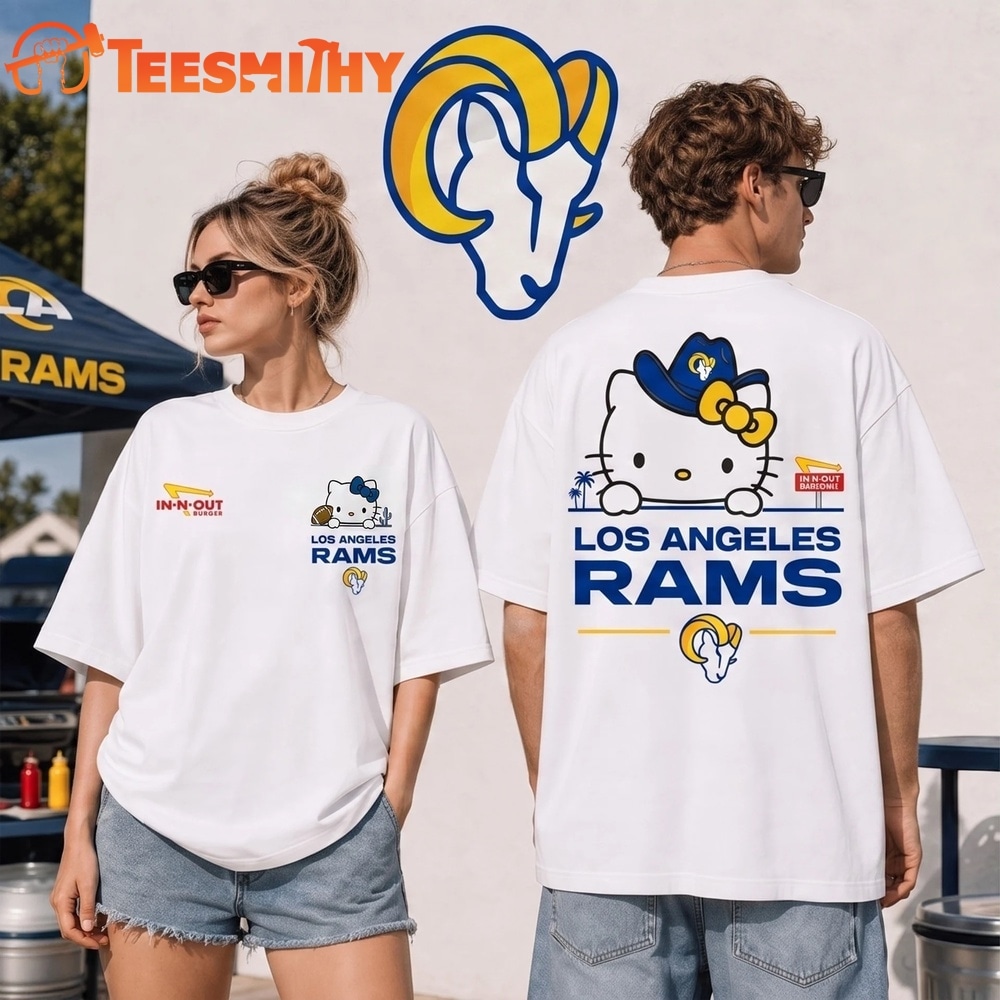 Los Angeles Rams NFL Kitty Burger Game Day Unisex 3D Shirt