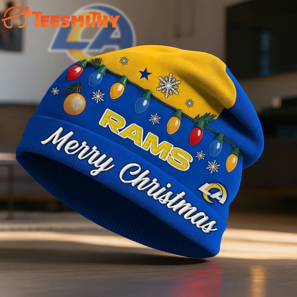 Los Angeles Rams NFL Merry Christmas Beanie Hat