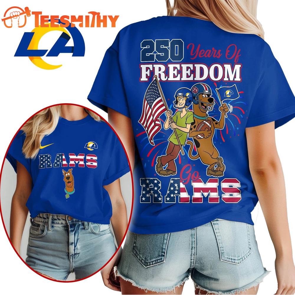 Los Angeles Rams NFL Scooby Doo Celebrates 250th Anniversary 3D T Shirt