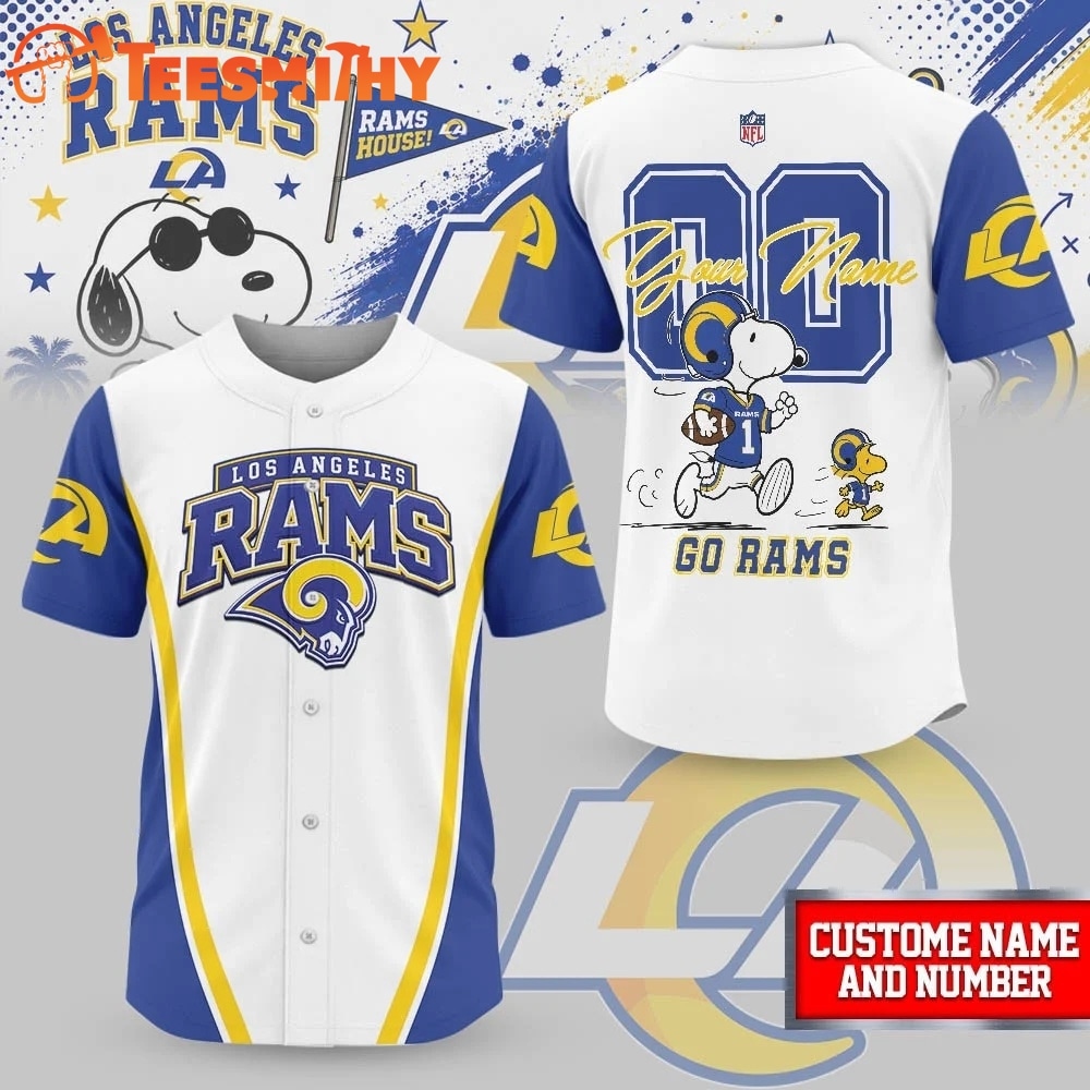 Los Angeles Rams NFL Snoopy Ultimate Game Day Personalized Jersey Shirt