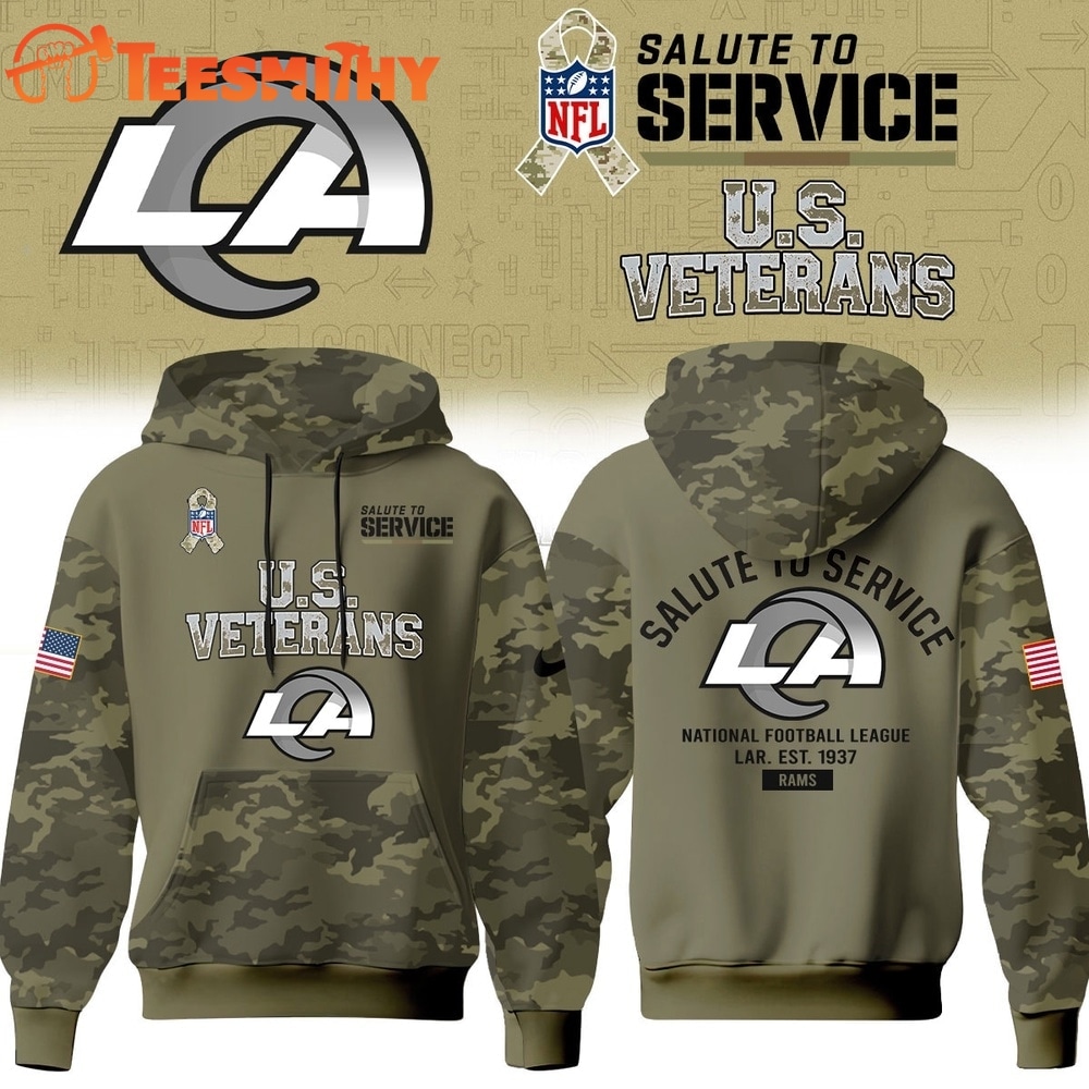 Los Angeles Rams NFL US Veterans Salute To Service 2026 Hoodie Shirt