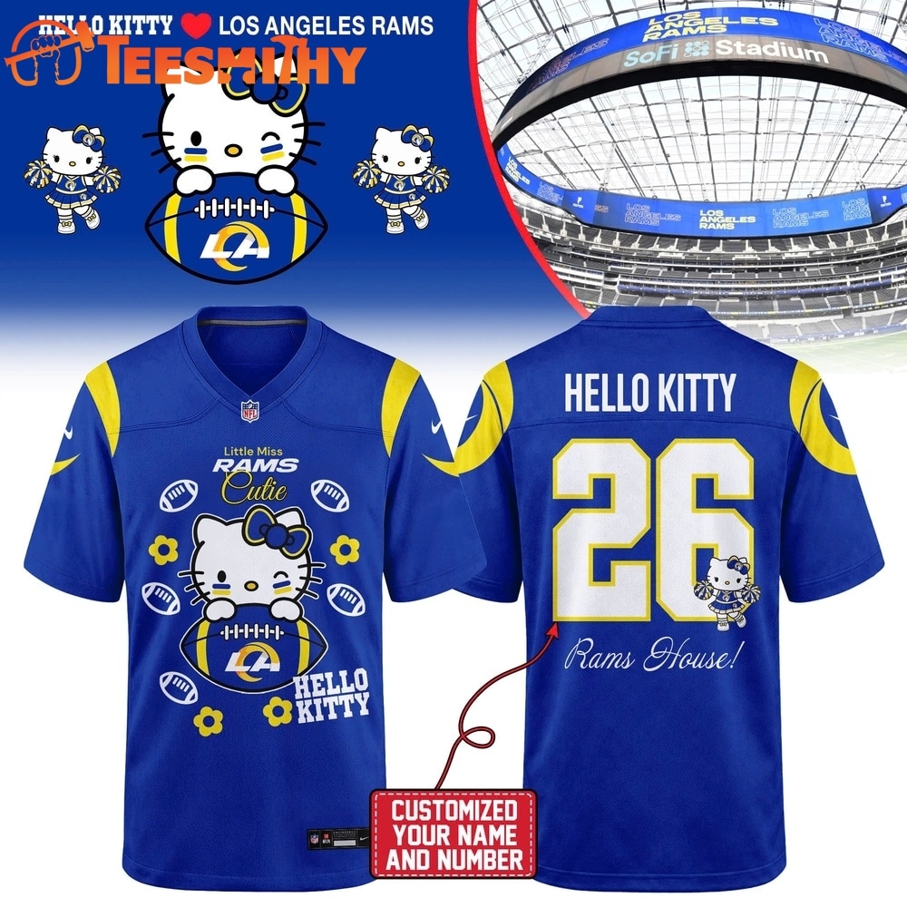 Los Angeles Rams NFL x Hello Kitty 2026 Football Jersey Shirt