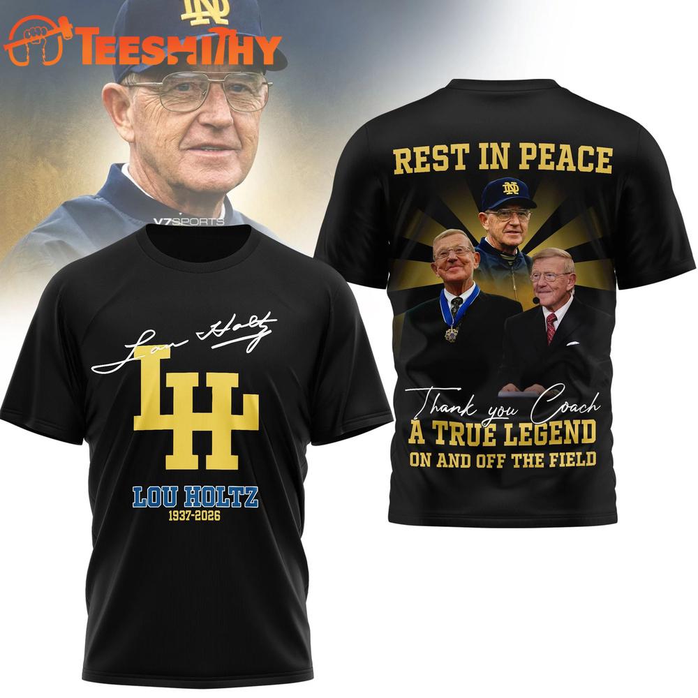 Lou Holtz 1937-2026 Rest in Peace T Shirt