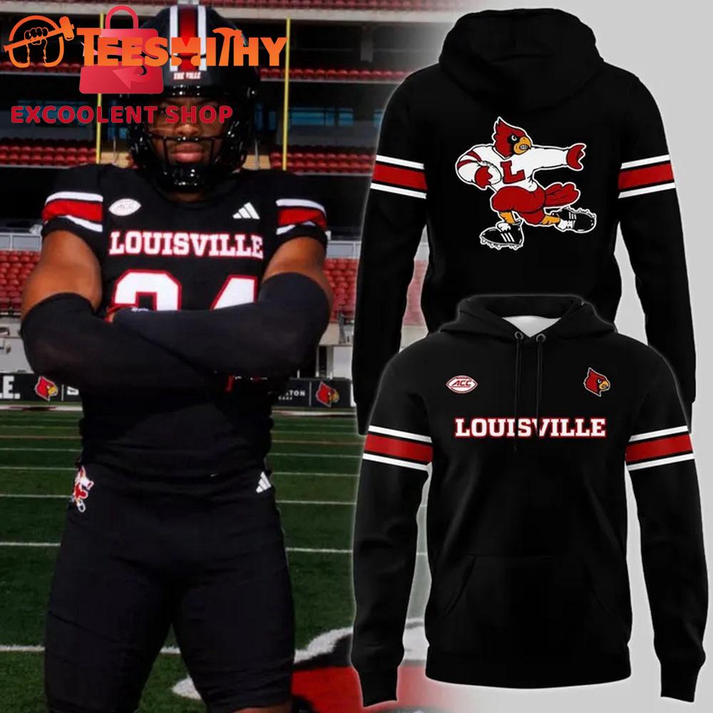 Louisville Cardinals Football Blackout Uniform 2025 Hoodie Louisville Cardinals Football Blackout Uniform 2025 Hoodie