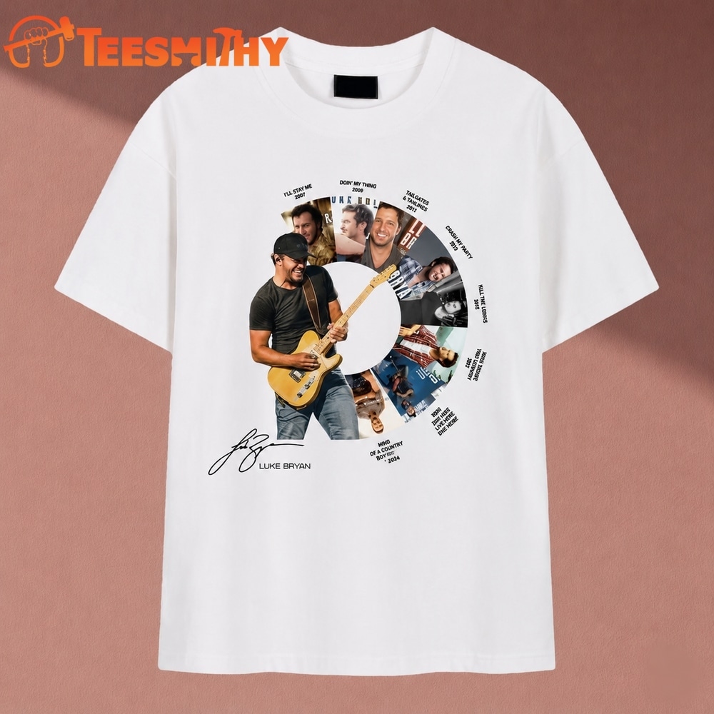 Luke Bryan Albums Discography Vintage Country Music Graphic T Shirt