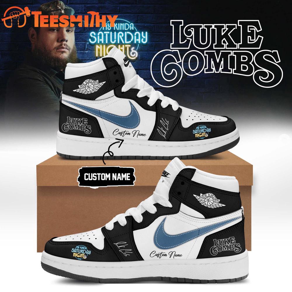 Luke Combs My Kinda Saturday Night Tour 2026 Signature Black Air Jordan 1 Shoes
