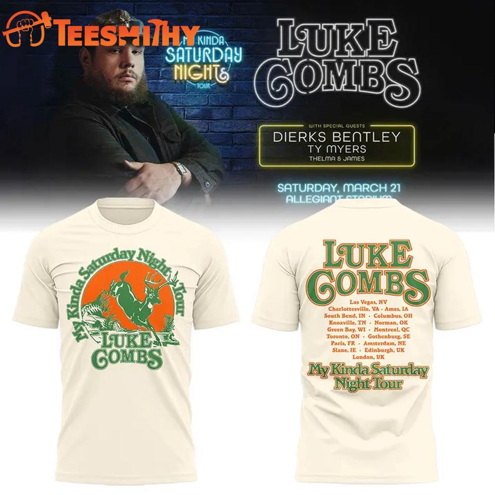 Luke Combs My Kinda Saturday Night Tour 2026 Spercial New T Shirt