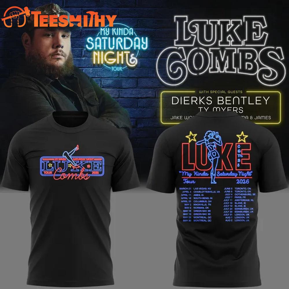 Luke Combs My Kinda Saturday Night Tour 2026 T Shirt
