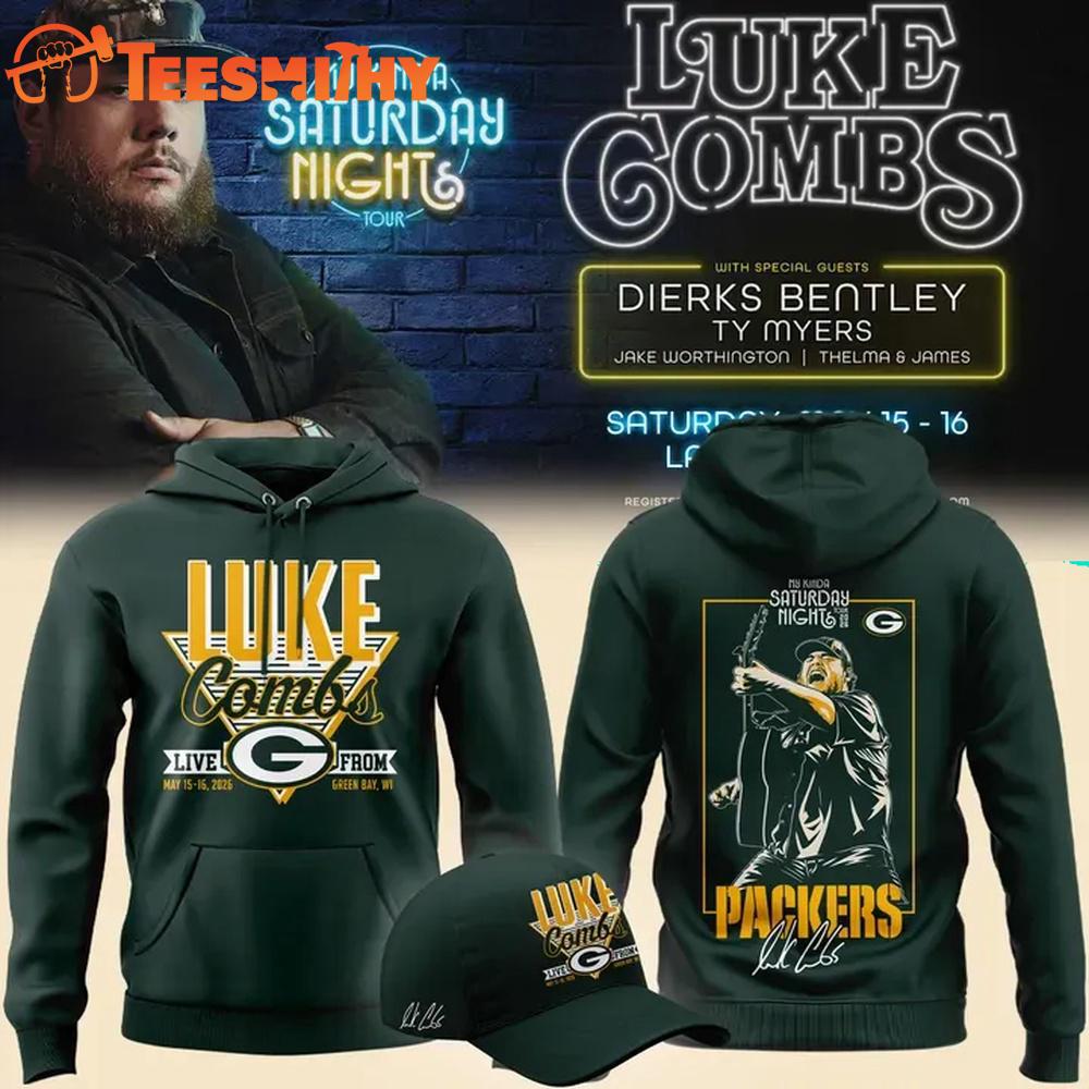Luke Combs x Green Bay Packers My Kinda Saturday Night Tour 2026 Limited Edition Hoodie
